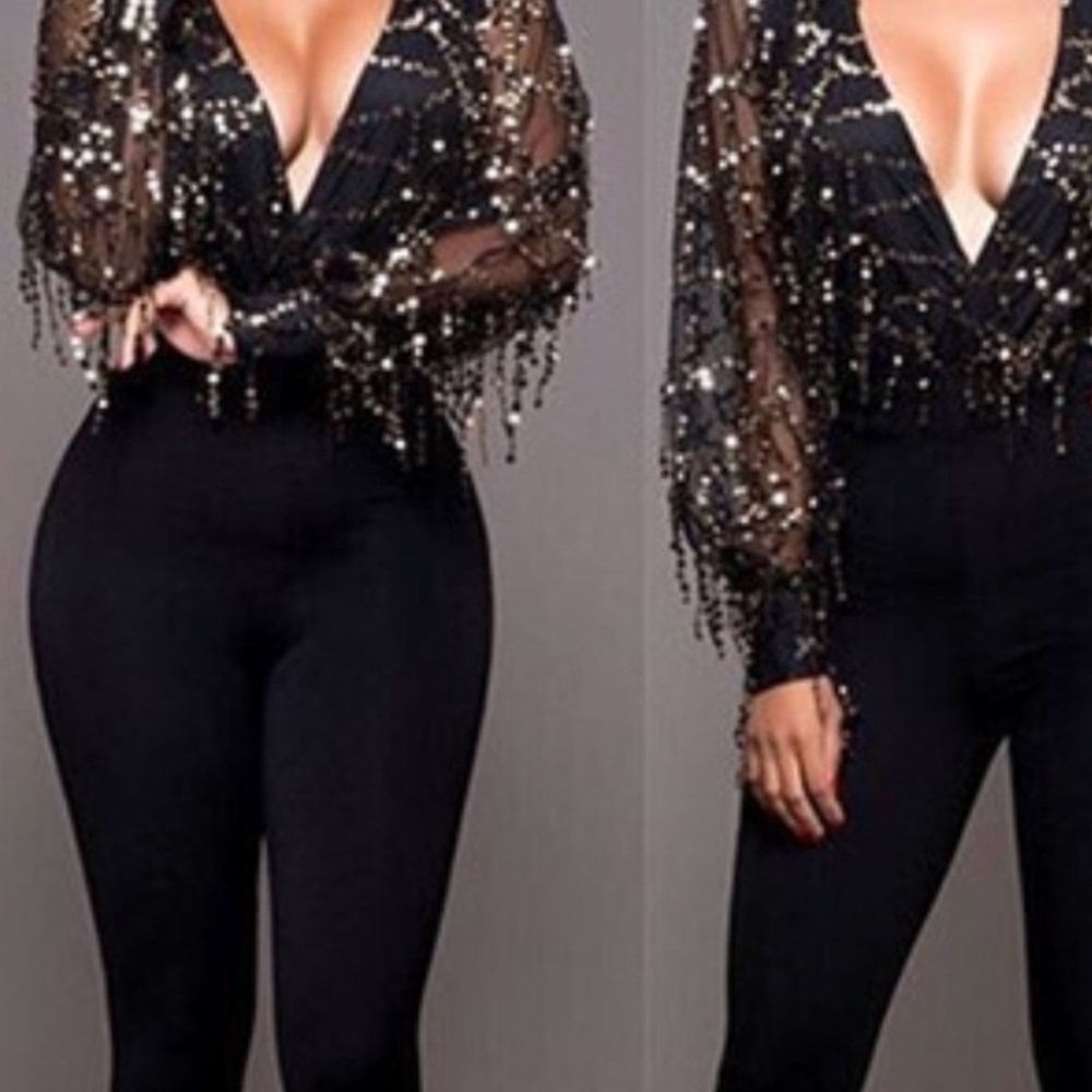Sequin Jumpsuit. Only Medium Available